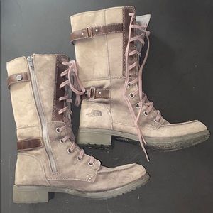 The North Face Grey Suede Bridgeton Lace Boots